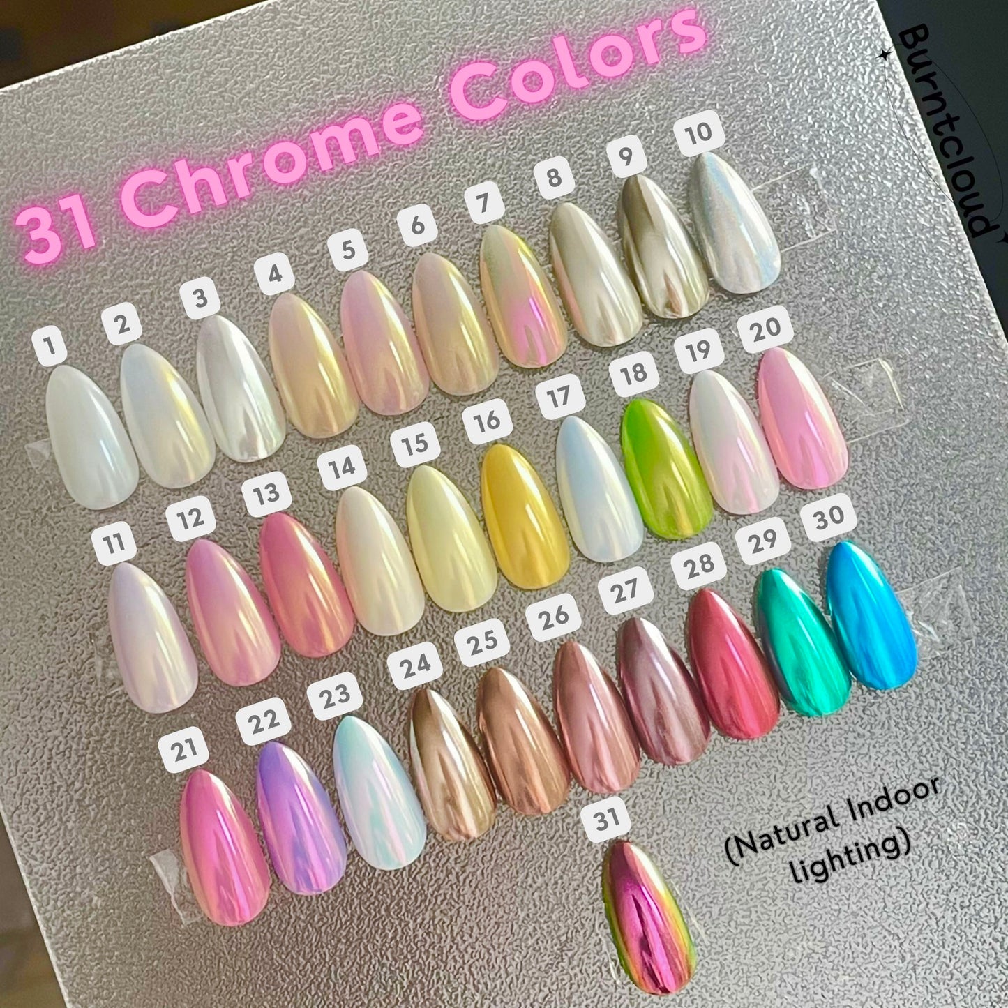 04 Custom Chrome Press on Nails Collection