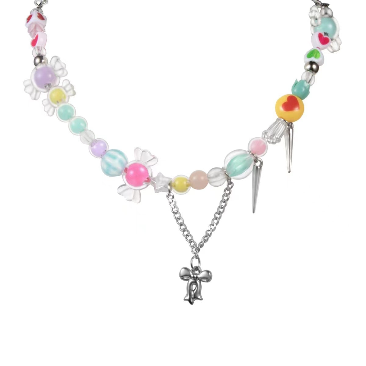 N14 Sweet Colorful Candy Beaded Necklace