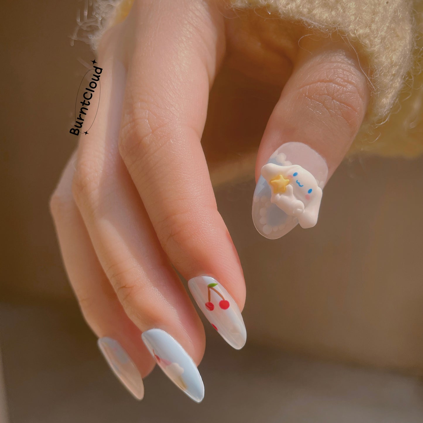 "Love Sanrio" Custom Cute Decorated/Handpainted Cartoon Nailsils | 65 Custom Handpainted Press on Nails