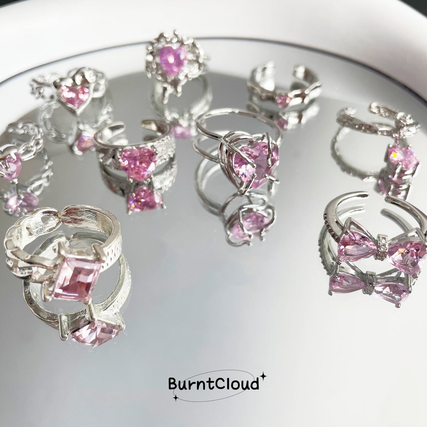 R1-R9 Sweet Sparkly Pink Diamonds/Gemstones Rings