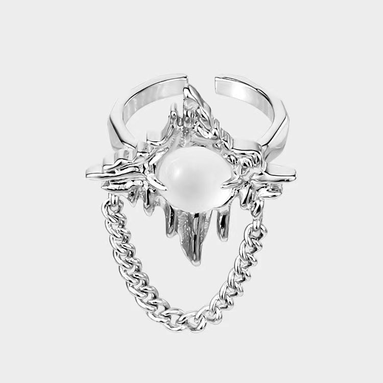 (Recommended) R18 Chunky White Stone Ring