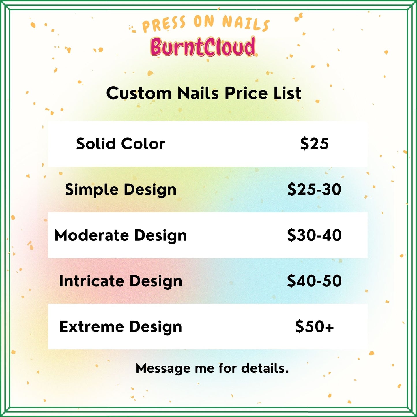 Custom Design Request | Custom Hand-painted Press on Nails