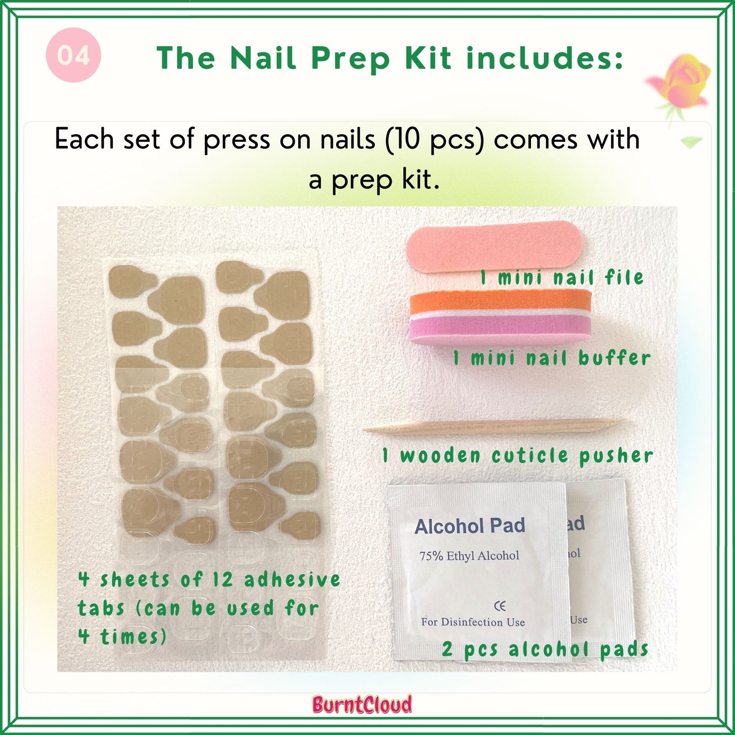Promotion (Limited Time) "Cool Nude" Ombre Nude Cross Decorated 3D Nails | 62 Custom Handpainted Press on Nails